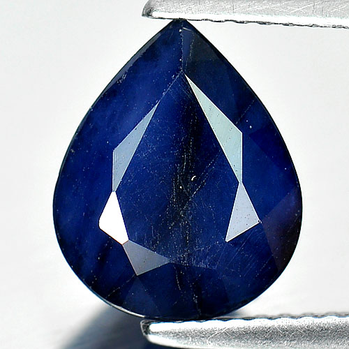 3.69 Ct. Alluring Natural Gem Deep Blue Sapphire Diffusion Pear Shape