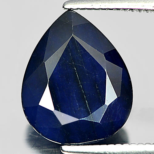 3.78 Ct. Beautiful Natural Gem Deep Blue Sapphire Diffusion Pear Shape