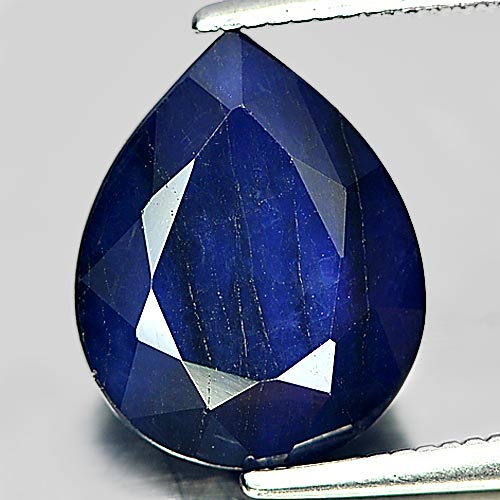 4.06 Ct. Pear Shape Natural Gem Deep Blue Sapphire Diffusion Madagascar