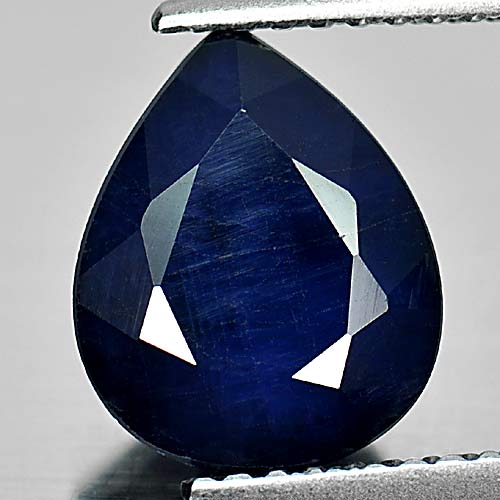 2.68 Ct. Pear Natural Gem Deep Blue Sapphire Diffusion Madagascar