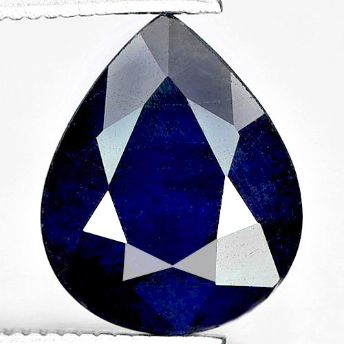3.49 Ct. Pear Natural Gem Deep Blue Diffusion Sapphire Size 11 x 9 Mm.