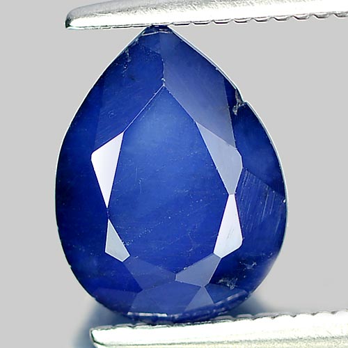 1.97 Ct. Nice Natural Gem Deep Blue Sapphire Diffusion Pear Shape
