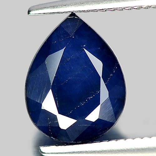 Natural Gemstone 2.00 Ct. Pear Shape Deep Blue Sapphire Diffusion