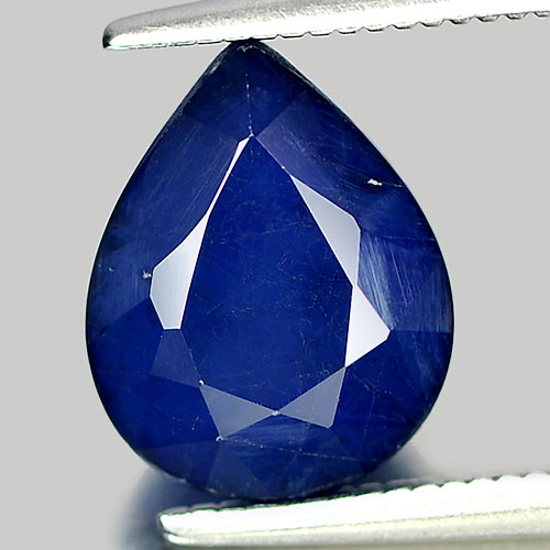 2.88 Ct. Charming Natural Gem Deep Blue Sapphire Diffusion Pear Shape