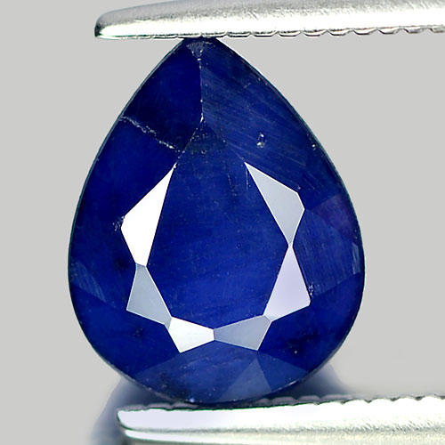 Natural Gemstone 2.01 Ct. Pear Shape Deep Blue Sapphire Diffusion