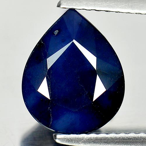 Natural Gem 3.80 Ct. Pear Shape Deep Blue Sapphire Diffusion Sz 11 x 9 Mm.