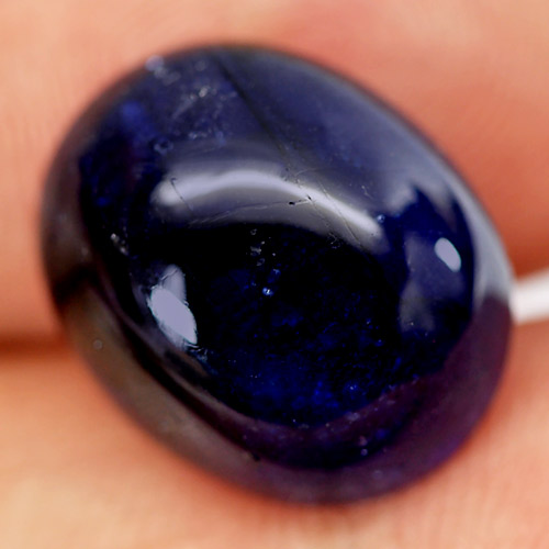 Blue Sapphire 13.06 Ct. Oval Cabochon 14.9 x 12.2 Mm Natural Gemstone Madagascar