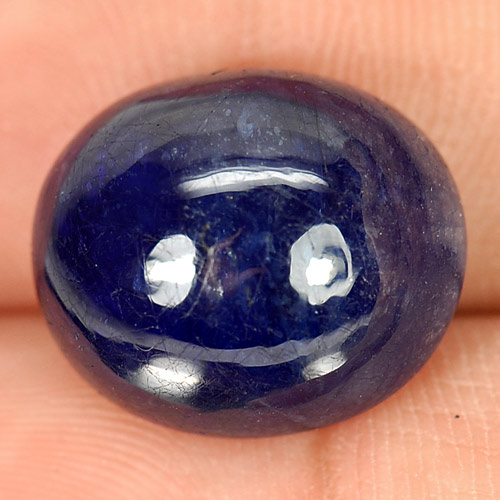 Blue Sapphire 20.14 Ct. Oval Cabochon 15.6 x 13.2 Mm Natural Gemstone Madagascar