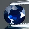 Certified Deep Blue Sapphire 2.24 Ct. Cushion 7.80 x 7.18 Mm. Natural Gem Heated