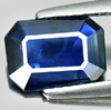 Certified Blue Sapphire 1.84 Ct. Octagon 9.44 x 6.68 Mm. Natural Gem Thailand