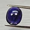 Natural Deep Blue Diffusion Sapphire 6.45 Ct.Oval Cabochon Shape 12.3 x 10.5 Mm
