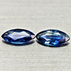Natural Blue Sapphire 0.56 Ct. 2 Pcs Marquise Shape 6.6 x 3.1 Mm Gemstones