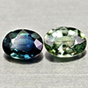 Natural Blue Green Sapphire 0.92 Ct. 2 Pcs Oval Shape 5.3 x 4 Mm Gemstones