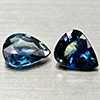 Natural Blue Green Sapphire 1.13 Ct. 2 Pcs Pear Shape 5.9 x 4.8 Mm Gemstones
