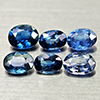 Natural Blue Sapphire 1.84 Ct. 6 Pcs Oval Shape Gemstones From Thailand