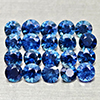 Natural Blue Sapphire 1.38 Ct. 20 Pcs Round Diamond Cut 2.5 Mm Gemstones
