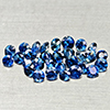 Natural Blue Sapphire 1.43 Ct. 30 Pcs Round Diamond Cut 2.3 Mm Gemstones
