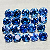 Natural Blue Sapphire 1.04 Ct. 20 Pcs Round Diamond Cut 2.3 Mm Gemstones