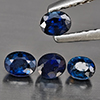 Natural Blue Sapphire 0.49 Ct. 4 Pcs Oval Shape  Gemstone From Madagascar