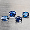 Natural Blue Sapphire 0.81 Ct. 4 Pcs Oval Shape 4 x 3.2 Mm Gemstone from Madagascar