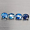 Natural Blue Sapphire 0.80 Ct. 4 Pcs Oval Shape 4 x 3.2 Mm Gemstone From Madagascar