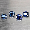 Natural Blue Sapphire 0.62 Ct. 4 Pcs Oval Shape 3.5 x 3 Mm Gemstone from Madagascar
