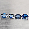 Natural Blue Sapphire 1.15 Ct. 4 Pcs Oval Shape Gemstone from Madagascar