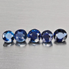 Natural Blue Sapphire 1.09 Ct. 5 Pcs Round Shape 3.3 Mm Gemstone From Madagascar