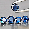 Natural Blue Sapphire 0.86 Ct. 5 Pcs Round Shape 3.3 Mm Gemstone From Madagascar