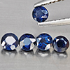 Natural Blue Sapphire 0.95 Ct. 5 Pcs Round Shape 3.2 Mm Gemstone From Madagascar