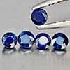 Natural Blue Sapphire 0.73 Ct. 5 Pcs Round Shape 3 Mm Gemstone From Madagascar
