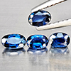 Natural Blue Sapphire 0.90 Ct. 4 Pcs Oval Shape 4.2 x 2.8 Mm Gemstone From Madagascar