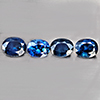 Natural Blue Sapphire 0.94 Ct. 4 Pcs Oval Shape 4 x 3.3 Mm Gemstone From Madagascar