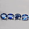 Natural Blue Sapphire 1.18 Ct. 4 Pcs Oval Shape 4.2 x 3.7 Mm Gemstone From Madagascar