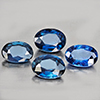 Natural Blue Sapphire 1.34 Ct. 4 Pcs Oval Shape 4.8 x 3.5 Mm Gemstone From Madagascar