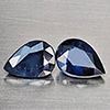 Natural Blue Sapphire 0.64 Ct. 2 Pcs Pear Shape 5 x 3.6 Mm Gemstone From Madagascar