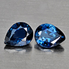 Natural Blue Sapphire 0.36 Ct. 2 Pcs Pear Shape 4 x 3.2 Mm Gemstone From Madagascar