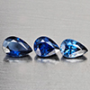 Natural Blue Sapphire 0.78 Ct. 3 Pcs Pear Shape 4.5 x 3.3 Mm Gemstone From Madagascar