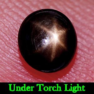 0.80 Ct. Oval Cab Natural Black Star Sapphire 6 Rays