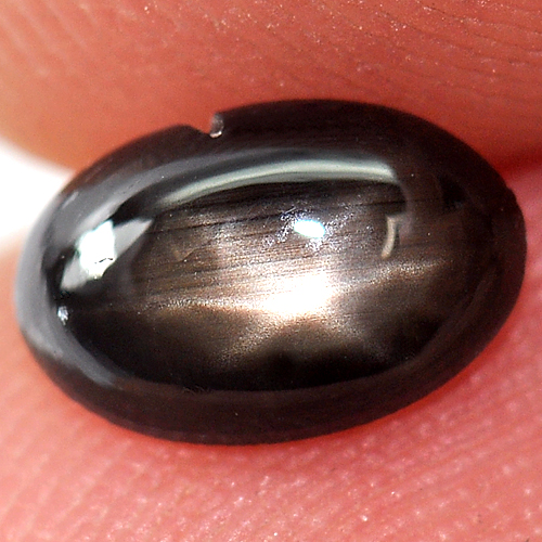 0.94 Ct. Oval Cab Natural Black Star Sapphire 6 Rays