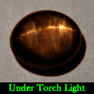 1.11 Ct. Oval Cabochon Natural Black Sapphire Unheated