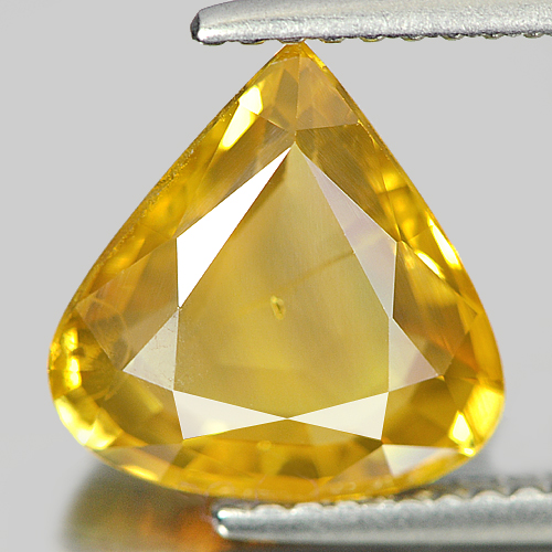 Greenish Yellow Sapphire 3.23 Ct. Pear Shape 10 x 9.8 x 4 Mm. Natural Gemstone