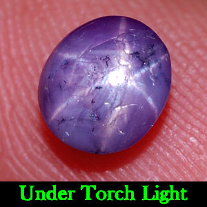 1.53 Ct. Oval Cab Natural Gem Blue Star Sapphire 6 Rays