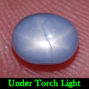 1.47 Ct. Oval Cab Natural Gem Blue Star Sapphire 6 Rays