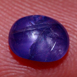 1.56 Ct. Oval Cab Natural Gem Blue Star Sapphire 6 Rays