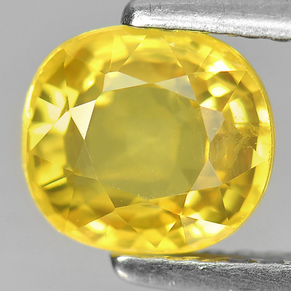 Yellow Sapphire 1.70 Ct. Oval Shape 6.9 x 6.3 Mm. Natural Gemstone From Thailand