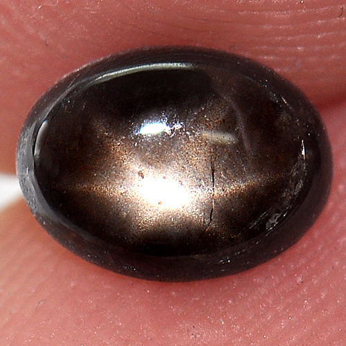 1.09 Ct. Oval Cab Natural Black Star Sapphire 6 Rays