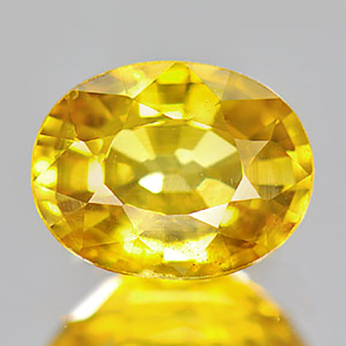 Yellow Sapphire 1.14 Ct. Oval Shape 6.8 x 5.3 Mm. Natural Gemstone From Thailand