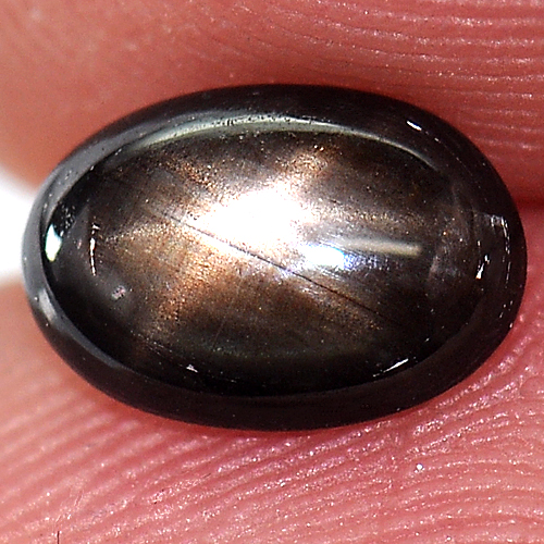 1.22 Ct. Oval Cabochon Natural Gemstone 6 Ray Black Star Sapphire