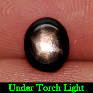 0.94 Ct. Natural 6 Ray Black Star Oval Cab Sapphire Gemstone